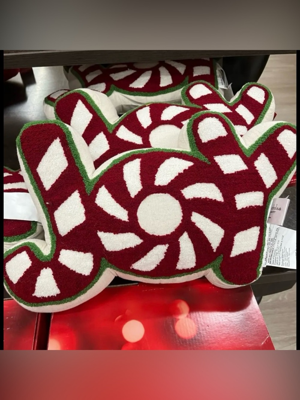 2- St. Nicholas Square joy-shaped decorative pillow